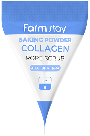 FarmStay~Содовый скраб для очищения пор с коллагеном~Baking Powder Collagen Pore Scrub