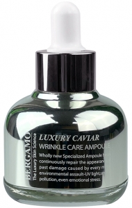 Bergamo~Омолаживюащая ампульная сыворотка с экстрактом икры~Luxury Caviar Wrinkle Care Ampoule